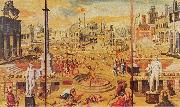 Antoine Caron The Massacre of the Triumvirate. Spain oil painting artist